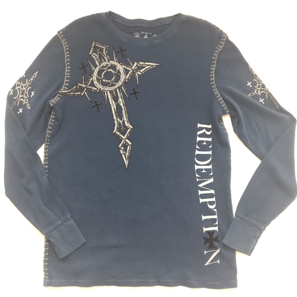 Affliction redemption long sleeve thermal shirt M